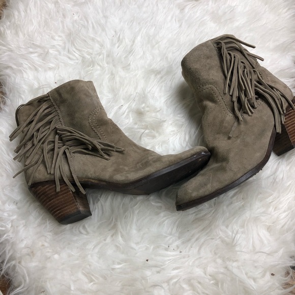 Sam Edelman Louie suede fringe boots 9.5 - Picture 2 of 8